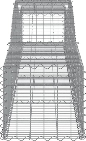 vidaXL Gabionkurver buede 3 stk 400x50x40/60 cm galvanisert jern