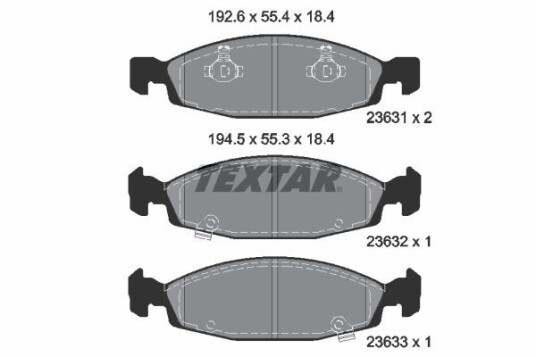 Bremseklosser TEXTAR 2363101 Bremseklosser TEXTAR 2363101