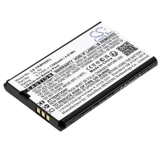 Yealink W56H batteri (1300 mAh 3.7 V, Sort)