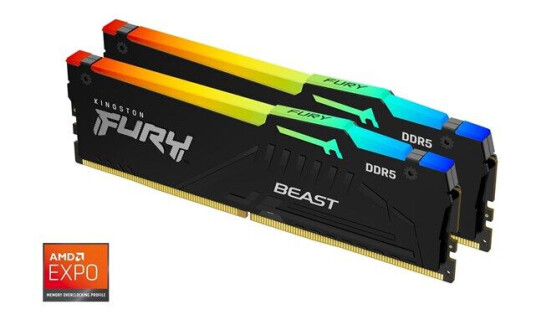 Kingston FURY Beast 64GB DDR5 6000MHz RGB RAM-minne med AMD EXPO