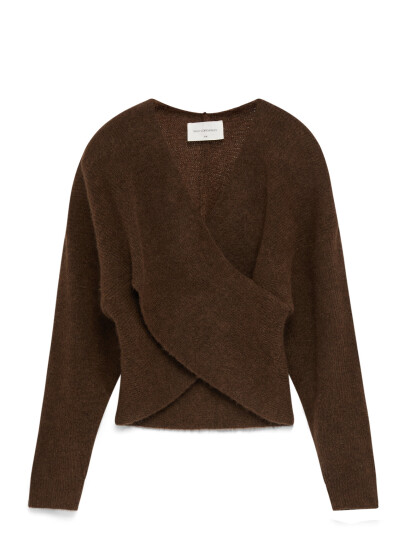 MSCH Copenhagen Mschzinelle Hope Wrap Pullover - Brown - S/M