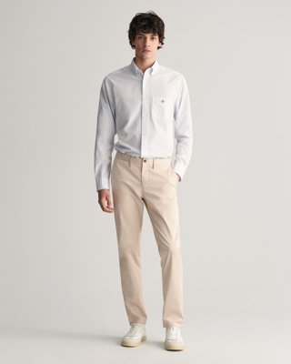 Twillchinos i slim fit PUTTY 3832