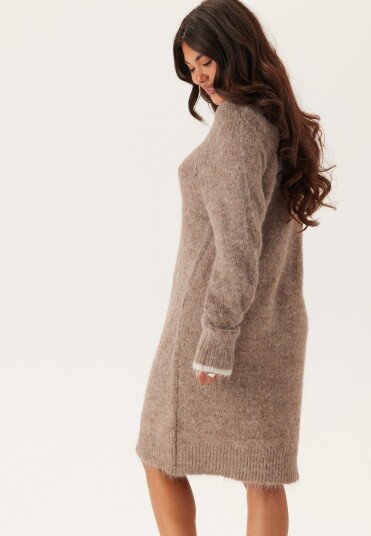 Pieces Pcivy Ls Contrast Knit Dress