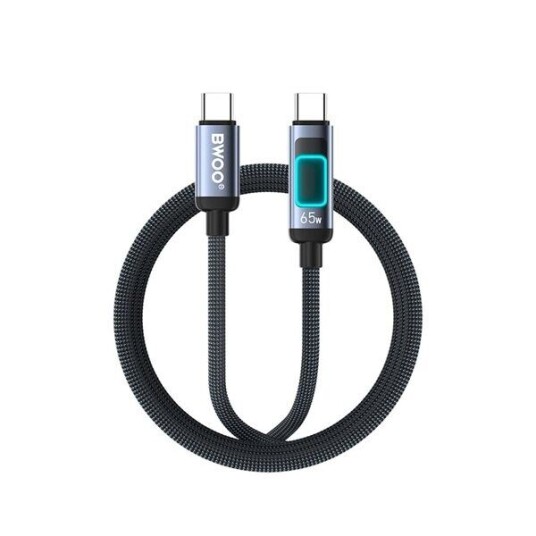 Bwoo Flettet USB-C Kabel 60w LED-display Bwoo Flettet USB-C Kabel 60w LED-display
