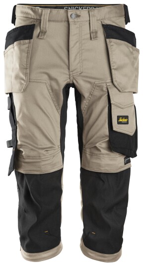 Snickers Workwear AllroundWork 6142 Piratbukse med strech, khaki/svart Str 112, Klær