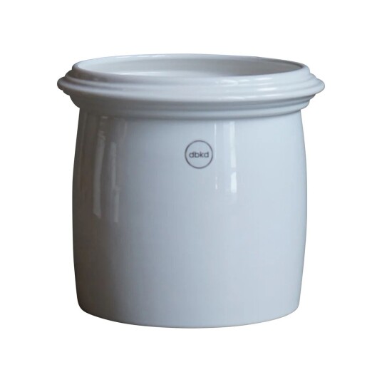 DBKD Krusett krukke blank hvit Small Ø18 cm DBKD Krusett krukke blank hvit Small Ø18 cm