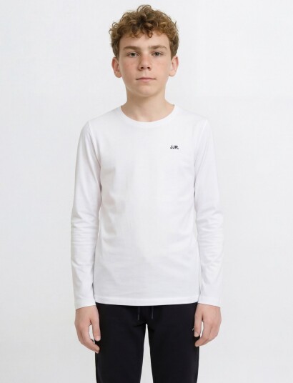 JJ REBEL Jrebrebel Logo Ls Tee Noos Jnr White 152