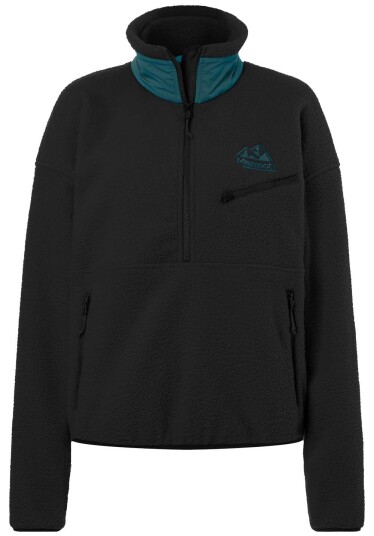 Marmot Women's 94 E.C.O. Recycled Fleece Black/Dark Green L, Black/Dark Green