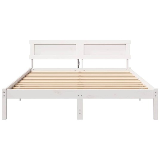  Sengestamme Hvit 140 x 200 cm Massiv furu tre