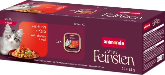 Animonda Vom Feinsten Våtfôr Kitten I Saus & Kalv Kylling 12 X 85 G