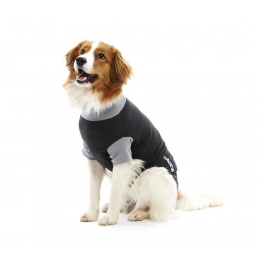 Buster Body Suit Classic til hund XXS svart/grå