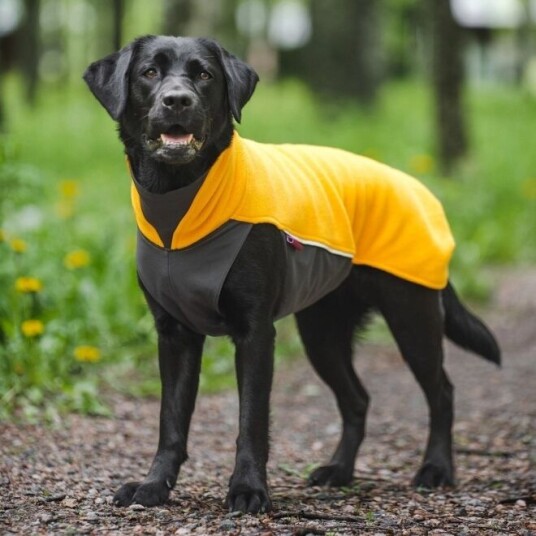 Pomppa Jumppa Fleecetrøye Hund Gul (25 cm)
