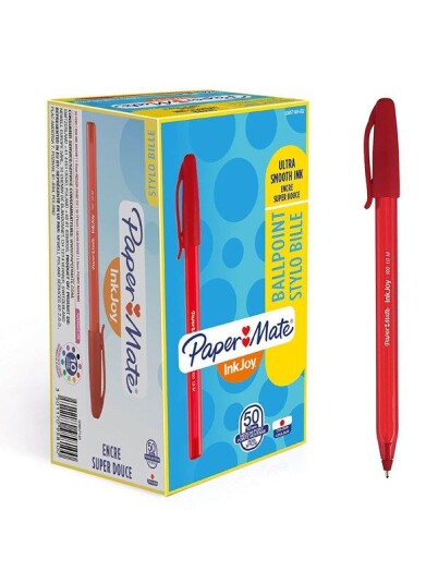 Paper Mate InkJoy 100ST Ballpoint Pens Medium Point 1.0 mm Rød 50 Count Paper Mate InkJoy 100ST Ballpoint Pens Medium Point 1.0 mm Rød 50 Count