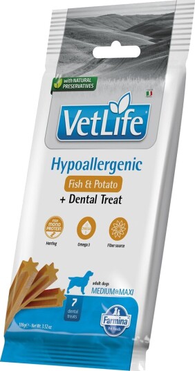 Farmina Vet Life Dental Hypoallergenic Fish Potato M/L 100 G