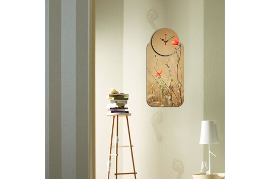 Decorative MDF Clock 2 Pieces 68x32