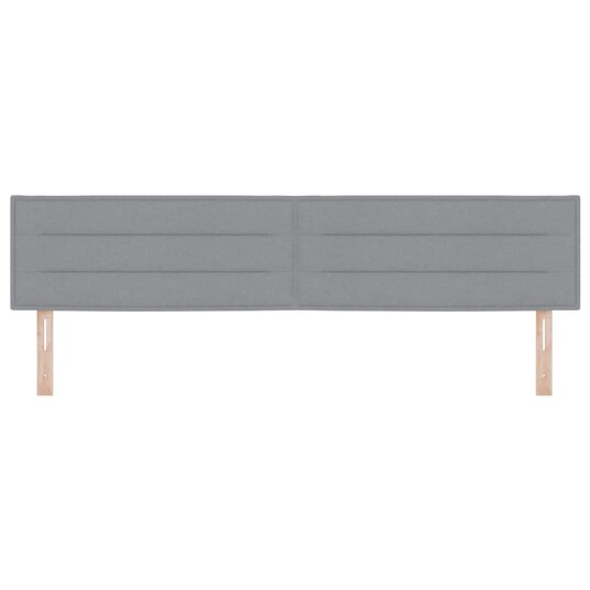 LED Hodegavl Linjer Design Lys Grå 200 cm Stoff