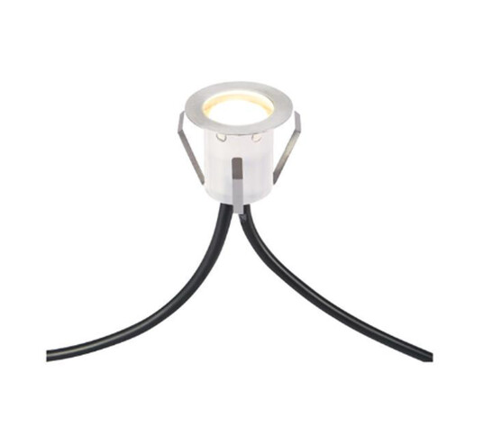 Unite 12 Decklight 0,4W 2700 Kelvin utendørs IP44 6 pakning Børstet stål Børstet stål
