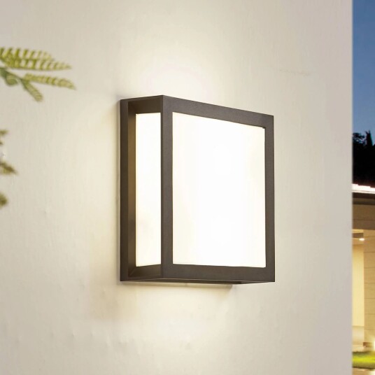 Lindby utendørs vegglampe Sivana svart aluminium 26 cm x 26 cm Lindby utendørs vegglampe Sivana svart aluminium 26 cm x 26 cm