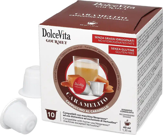 Dolce Vita | Caramelito Karamell Cappuccino 10 kapsler til Nespresso®