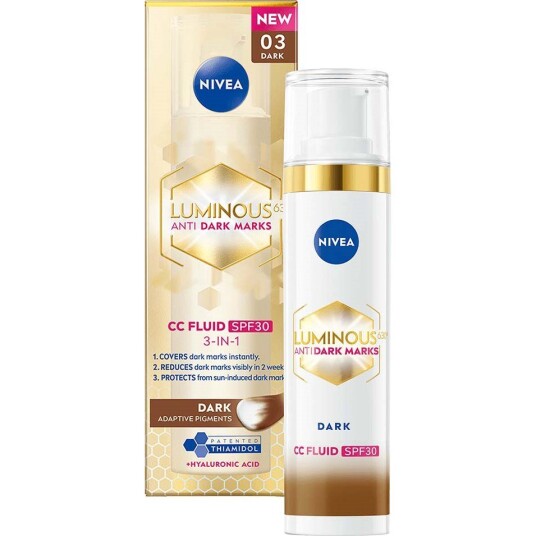 NIVEA Luminous630 3-i-1 CC Fluid mørk 40 ml med SPF30