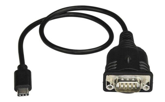 StarTech USB-C til RS232 Adapterkabel 40 cm med COM Port Retention - Svart