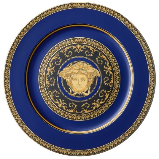 Versace Medusa Blue tallerken 33 cm