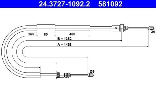 Bremsewire ATE 24.3727 1092.2