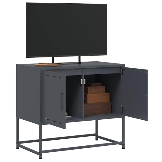 TV-benk antrasitt 68,5x39x60,5 cm stål 846472