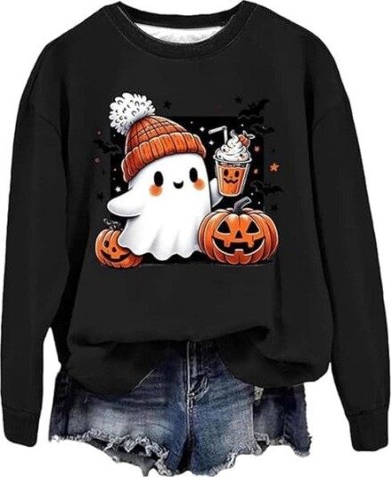 Halloween Hettegenser til Dame Svart S