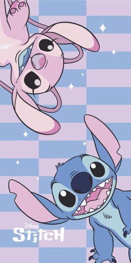 Disney Stitch Håndkle - 70x140cm - Stitch og Angel