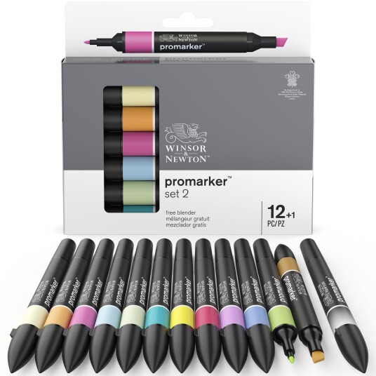 Winsor & Newton Promarker Set #2 12+1 pcs 837443 Winsor & Newton Promarker Set #2 12+1 pcs 837443