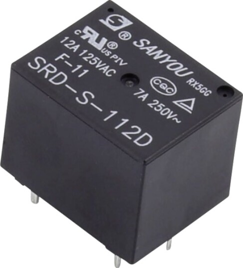 Printrelé 12 V/Dc 12 A 1 Omskifter Srd S 112D 1 Stk Printrelé 12 V/Dc 12 A 1 Omskifter Srd S 112D 1 Stk