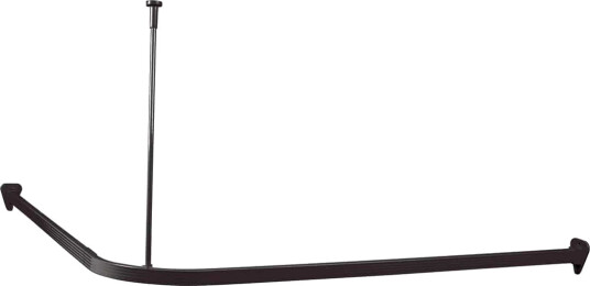 Habo Dusjforhengskinne 90x90cm med Takfeste Svart / Habo Dusjforhengskinne 90x90cm med Takfeste Svart /