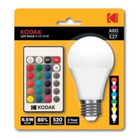 Kodak LED A60 E27 520lm RGB 6.5W Kodak LED A60 E27 520lm RGB 6.5W