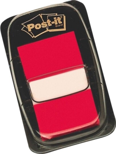 Post It Markeringsfaner Post It 25 X 43 Mm 680 1 50 Røde Ark