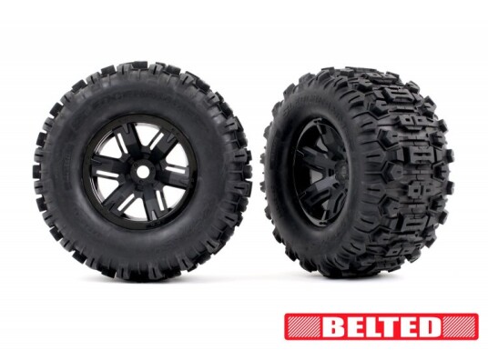 Traxxas Tires & Wheels Sledgehammer Belted / X-MAXX Black 2