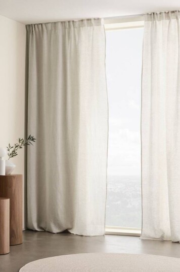 Jotex JONIE gardin med multifunksjonsbånd 2-pk Linbeige 1704643-02-300 1704643-01-220