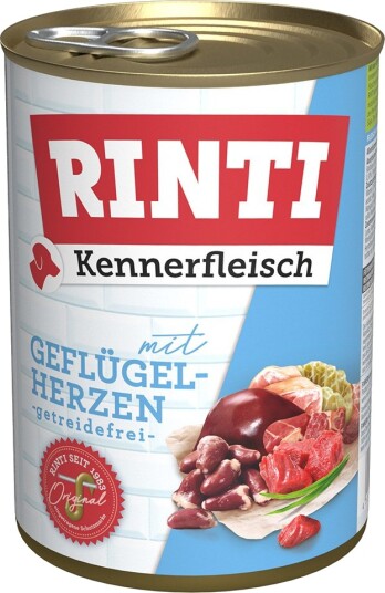 Rinti Våtfôr Kennerfleisch Fjærkrehjerter 24 X 400 G Rinti Våtfôr Kennerfleisch Fjærkrehjerter 24 X 400 G
