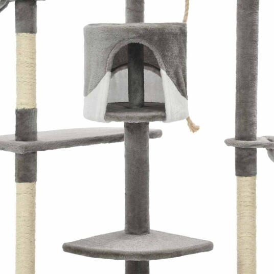 Vidaxl Kloretre Med Klorestolper I Sisal 203 cm GrÄ Og Hvit Vidaxl Kloretre Med Klorestolper I Sisal 203 cm GrÄ Og Hvit