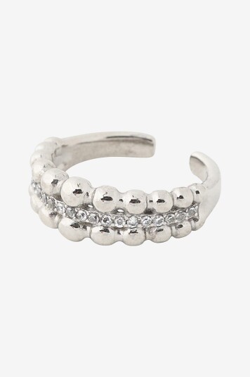 IOAKU   Ring Bubble Pavé Ring 7   Sølv