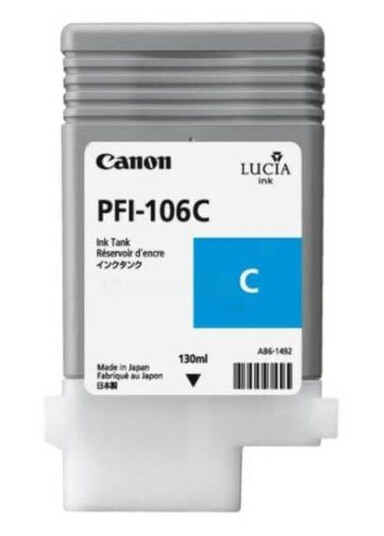 Canon PFI-106 / 6622B001 Cyan - Blekkpatron Blå Canon PFI-106 / 6622B001 Cyan - Blekkpatron Blå