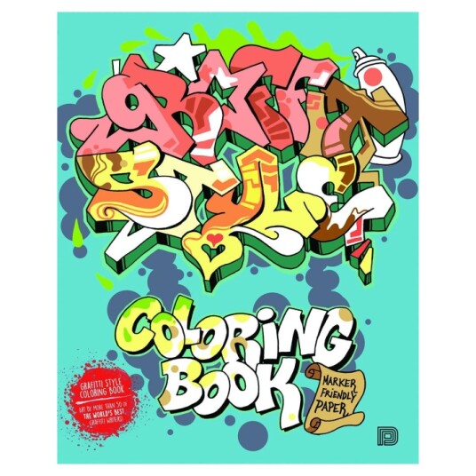 Books Graffiti Style Coloring Book Books Graffiti Style Coloring Book