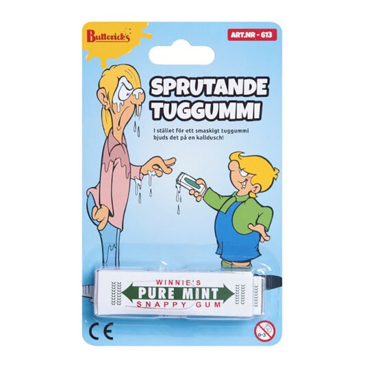 Buttericks Leco AB Sprutende Tyggegummi Skøyerartikkel