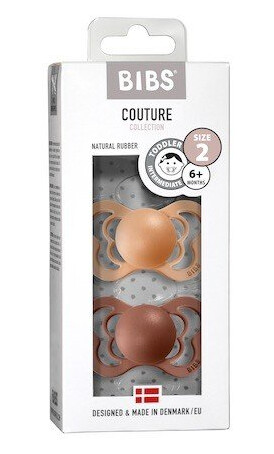 Bibs Couture 2 pak  Str. 2 6+ Mdr. Anatomisk Latex