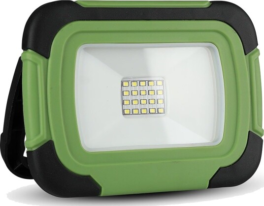 V Tac 10W oppladbar LED lyskaster Samsung LED chip IP44 SOS flash USB output grønn/sort Kulør : Kald