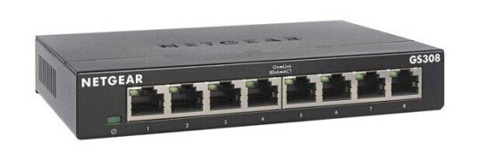 Netgear GS308 8-Port Unmanaged Gigabit Ethernet Switch (606449140149)