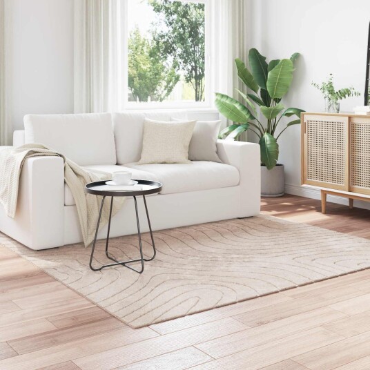 Områdetepper Torget PALMERAS Beige 200 x 200 cm Polyester