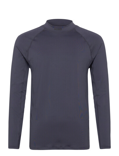 Björn Borg Borg Mock Neck Ls T-Shirt - Grey - XXL