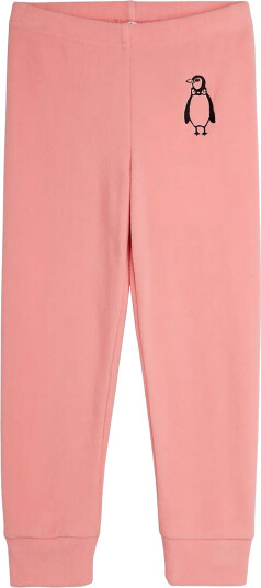 Mini Rodini Penguin Emb Microfleece Trousers Pink 80/86