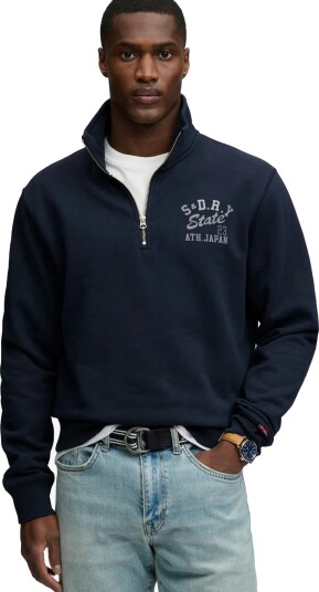 Superdry Athletic Ess Half Zip Navy XXL